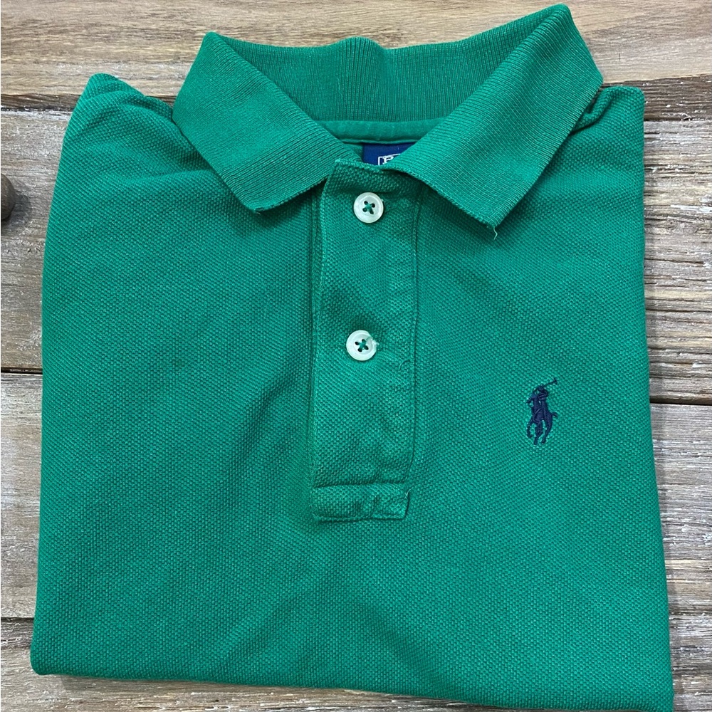 Vintage‎ Polo by Ralph Lauren Boy’s Size 6 Green Iconic Mesh Polo Shirt